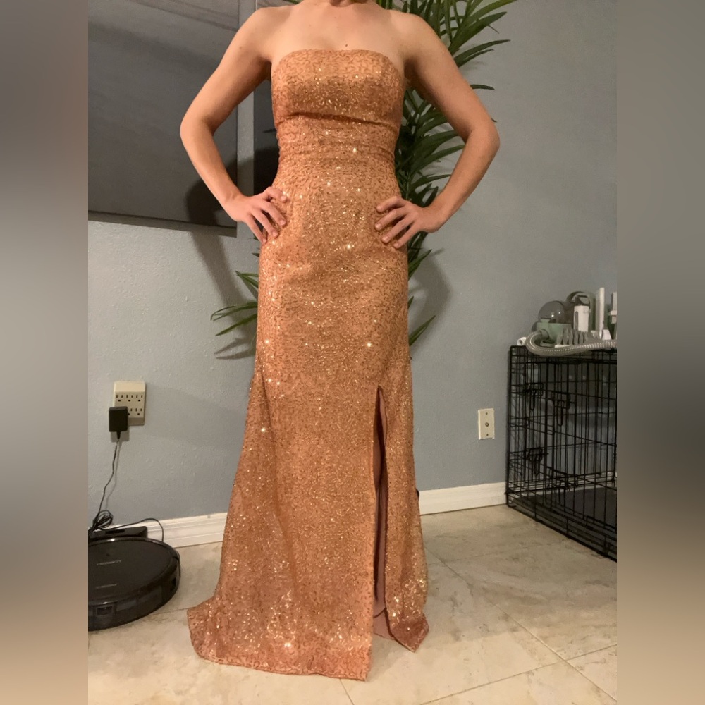 Sequince gold maxi dress